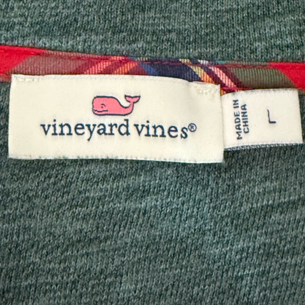 Vineyard Vines Women's Green Quarter-Zip Sweatshirt - Picture 3 of 5